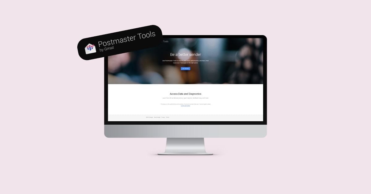 Postmaster Tools zaslon na monitorju