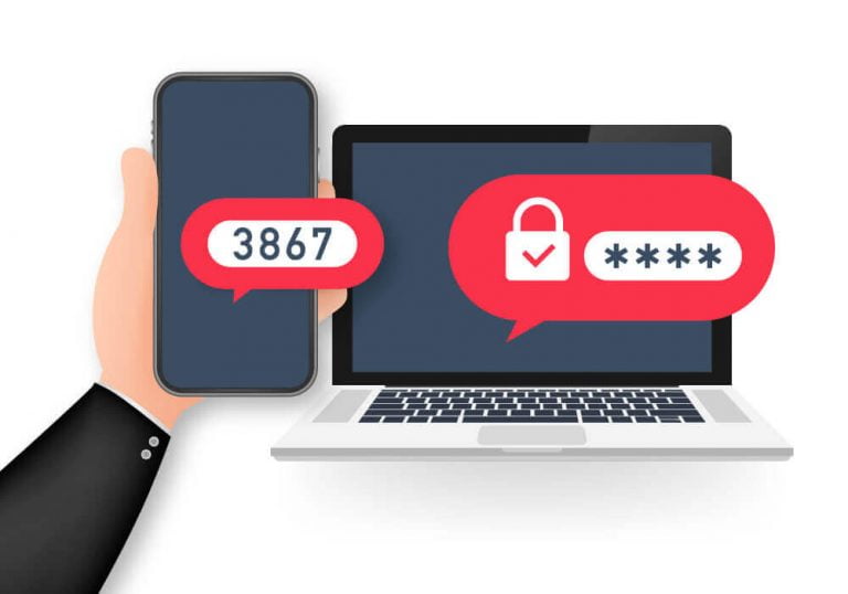 Dvofaktorska avtentikacija s telefonom in računalnikom.